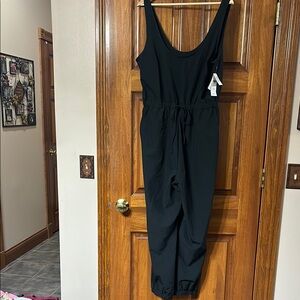Black Sleeveless Jumpsuit never worn size L from Abercrombie